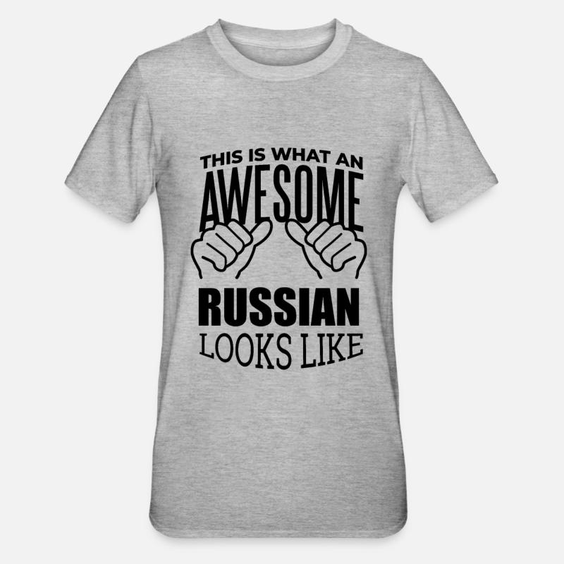 Russie - T-shirt polycoton Unisexe - gris chiné