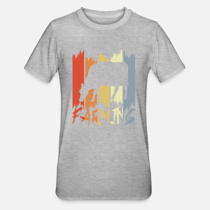 Milchbauer - Unisex Polycotton T-Shirt - Grau meliert