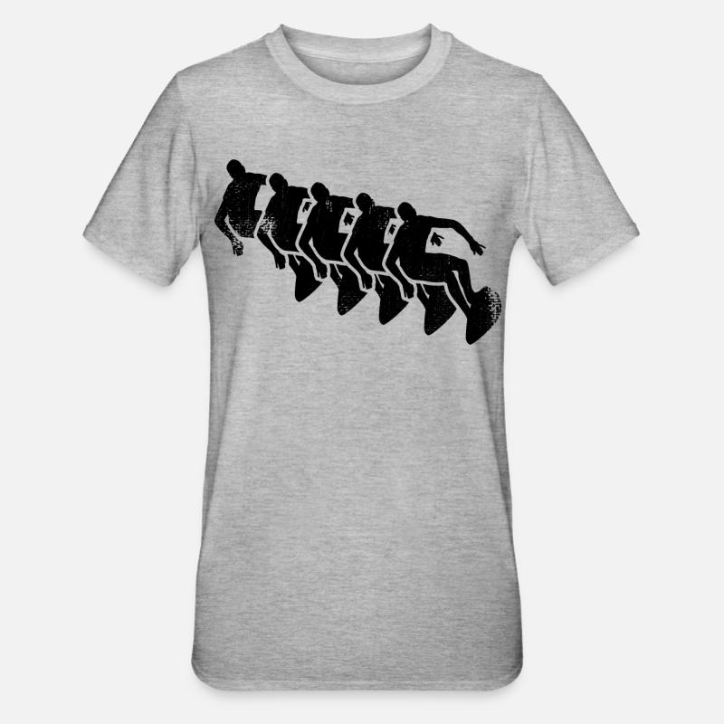 Dessin de surf - T-shirt polycoton Unisexe - gris chiné