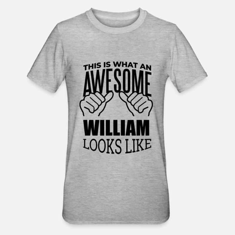 William - T-shirt polycoton Unisexe - gris chiné