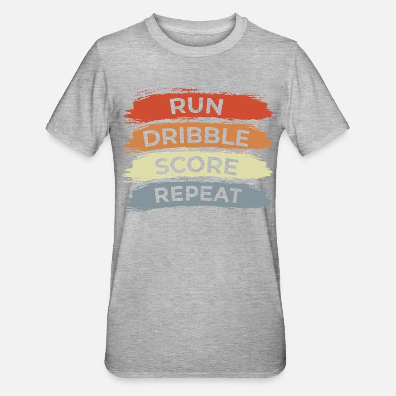 Courir Dribble Score Répéter - T-shirt polycoton Unisexe - gris chiné