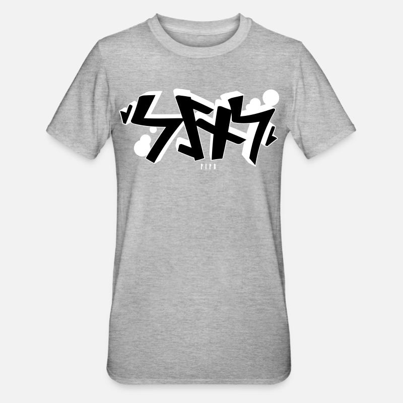 Sins rune graffiti - Unisex Polycotton T-Shirt - heather grey