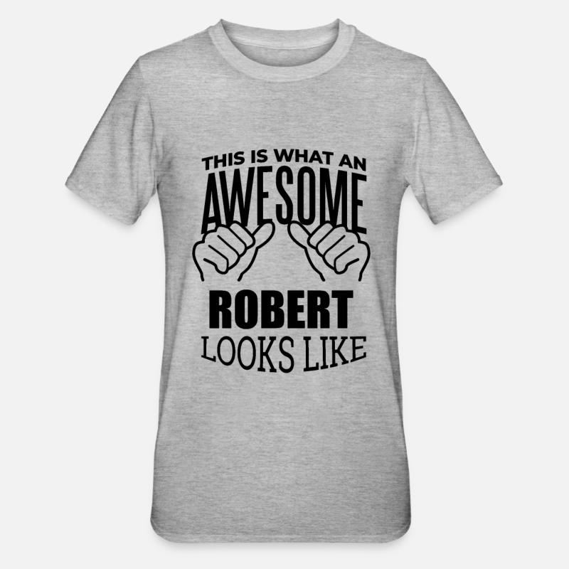 Robert - T-shirt polycoton Unisexe - gris chiné