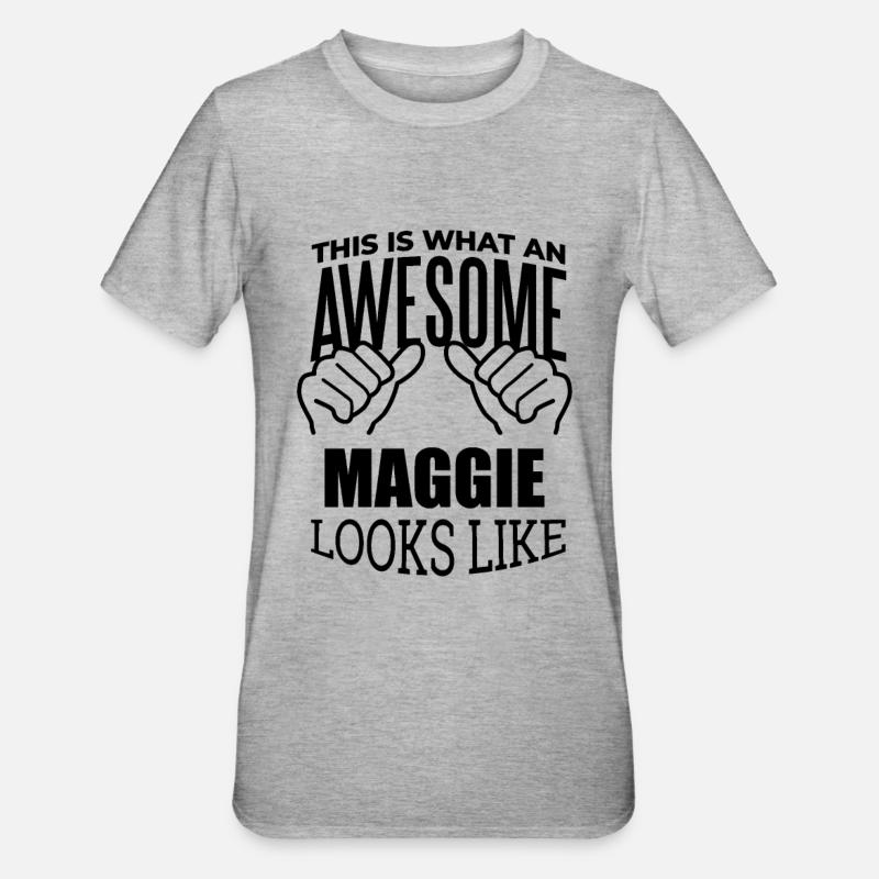 Maggie - T-shirt polycoton Unisexe - gris chiné