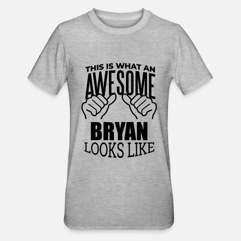 Bryan - T-shirt polycoton Unisexe - gris chiné