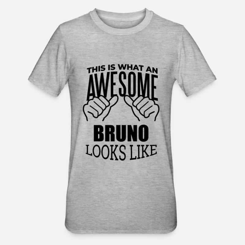 Bruno - T-shirt polycoton Unisexe - gris chiné