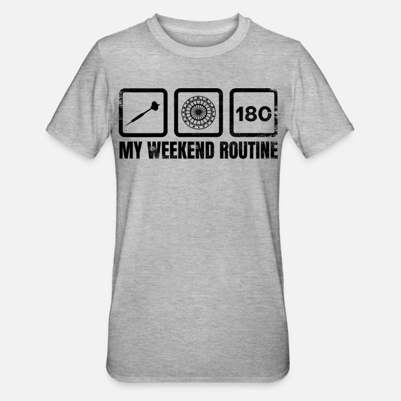 Ma routine du week-end - T-shirt polycoton Unisexe - gris chiné