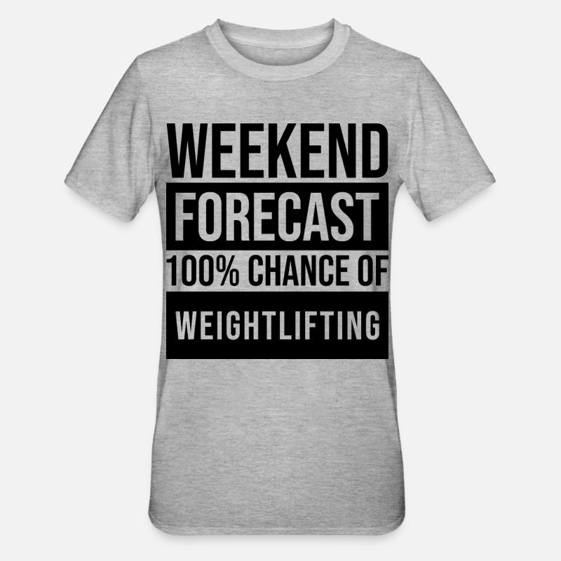 Gewichte - Unisex Polycotton T-Shirt - Grau meliert