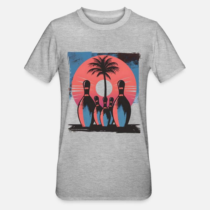 Bowling - T-shirt polycoton Unisexe - gris chiné