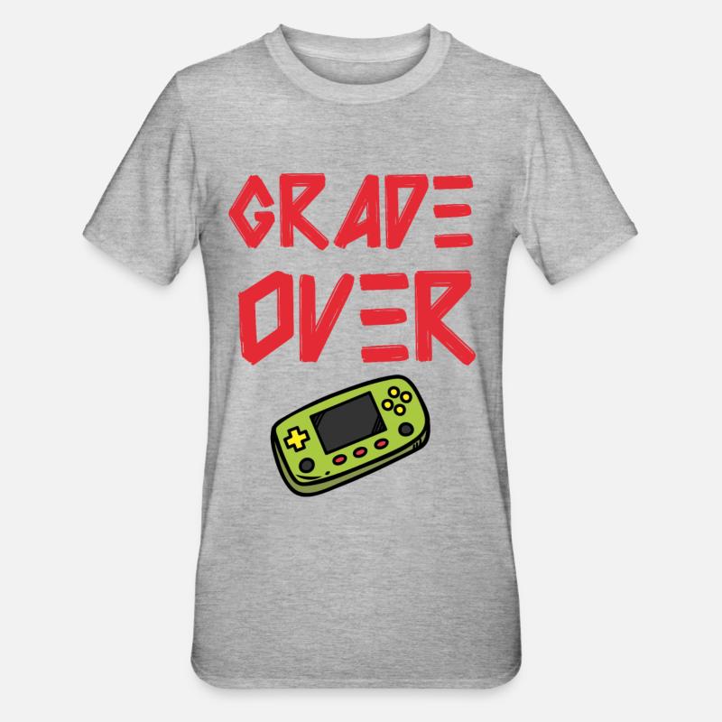 Game Over: Abschluss gewonnen! - Unisex Polycotton T-Shirt - Grau meliert