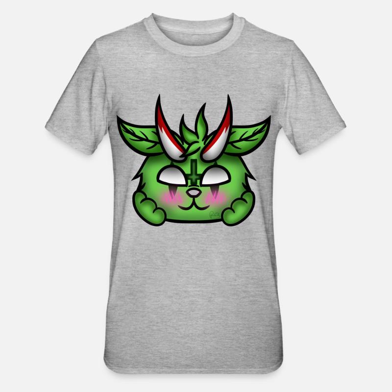 Errötender Dämon! - Unisex Polycotton T-Shirt - Grau meliert