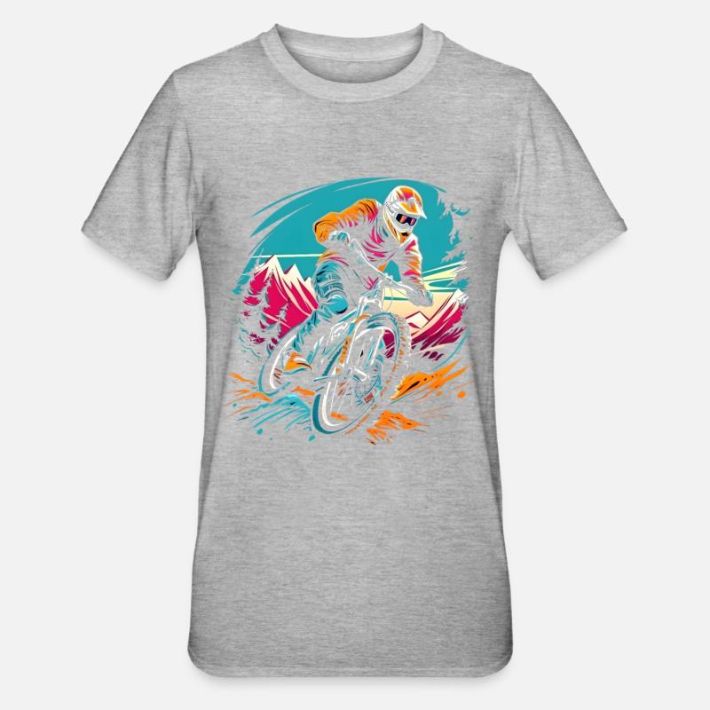 Vtt - T-shirt polycoton Unisexe - gris chiné