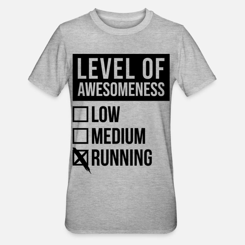 course - T-shirt polycoton Unisexe - gris chiné