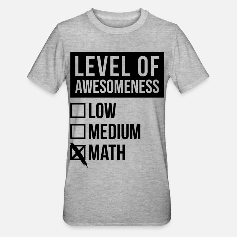 Math - Unisex Polycotton T-Shirt - heather grey