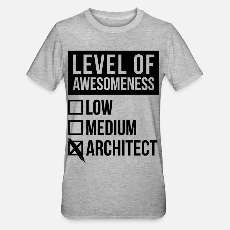 architecte - T-shirt polycoton Unisexe - gris chiné