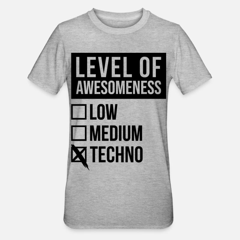 techno - T-shirt polycoton Unisexe - gris chiné