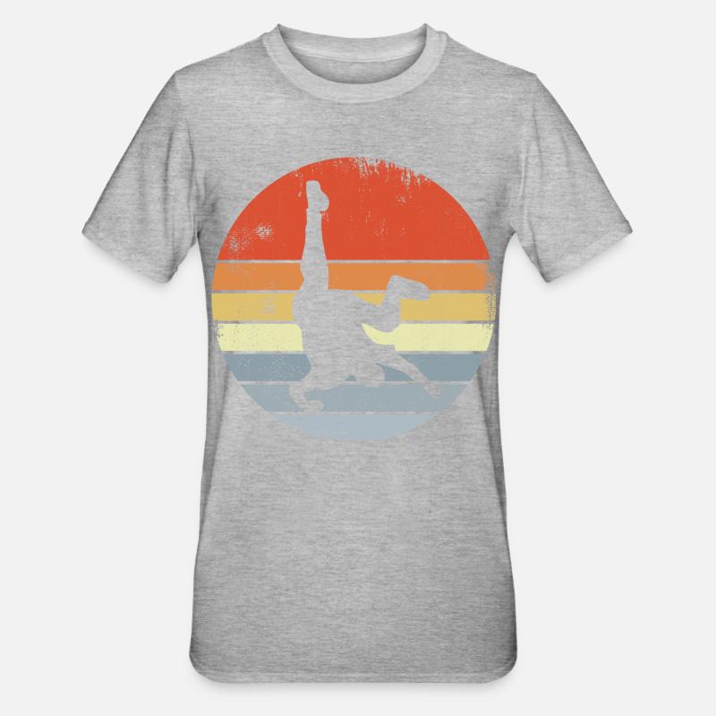 Breakdancer Disegno Vintage Look - Maglietta unisex, mix cotone e poliestere - grigio melange