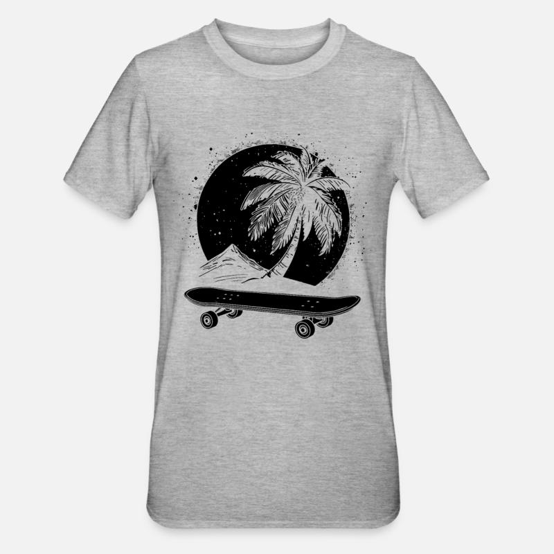 Skateboarding - Unisex Polycotton T-Shirt - heather grey