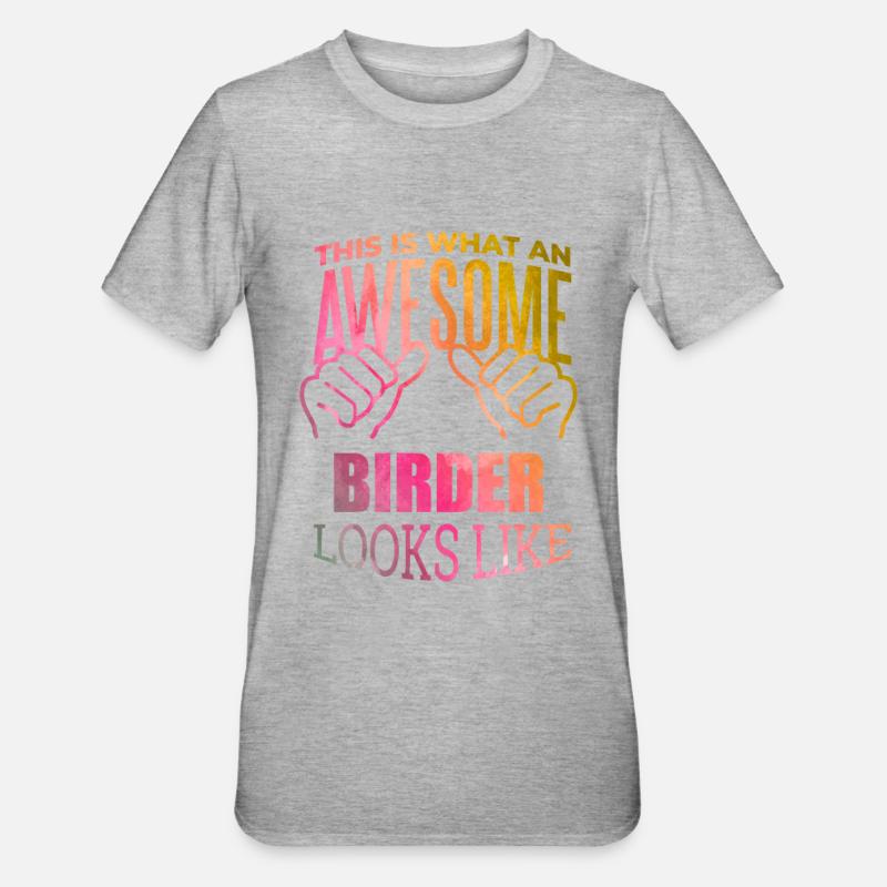 Birder - T-shirt polycoton Unisexe - gris chiné