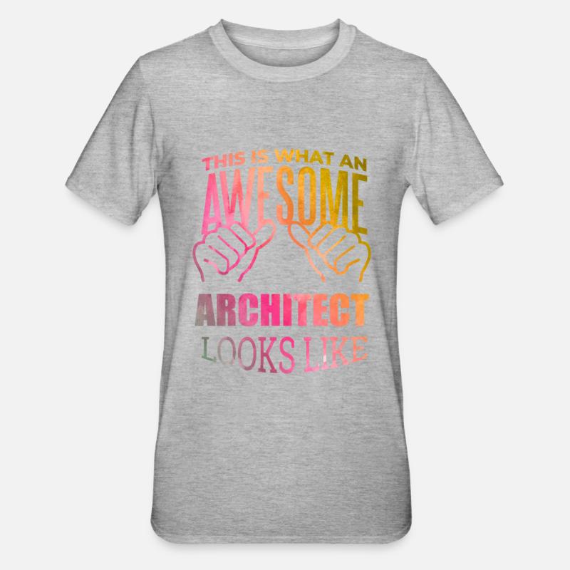 architecte - T-shirt polycoton Unisexe - gris chiné