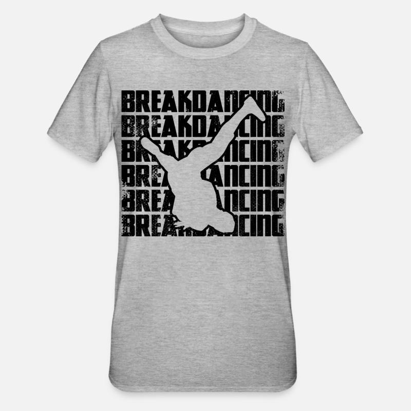 Breakdance - T-shirt polycoton Unisexe - gris chiné