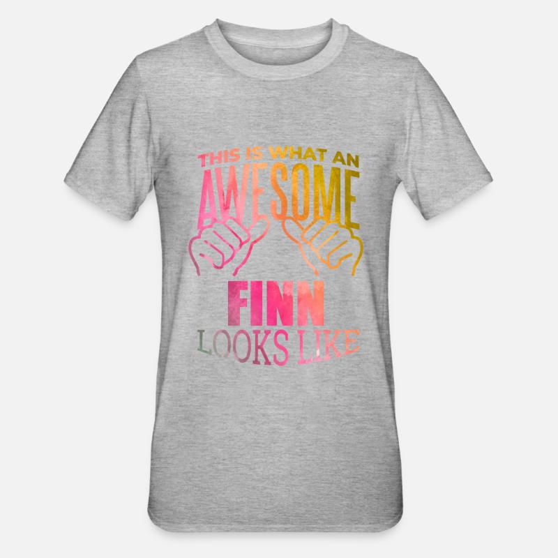 Finnland - Unisex Polycotton T-Shirt - Grau meliert