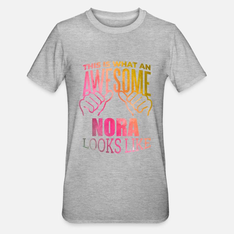 Nora - T-shirt polycoton Unisexe - gris chiné