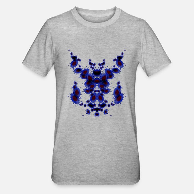 Pipe Chess Blue - Unisex Polycotton T-Shirt - heather grey
