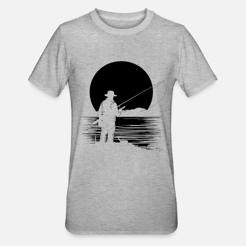 Pêche - T-shirt polycoton Unisexe - gris chiné