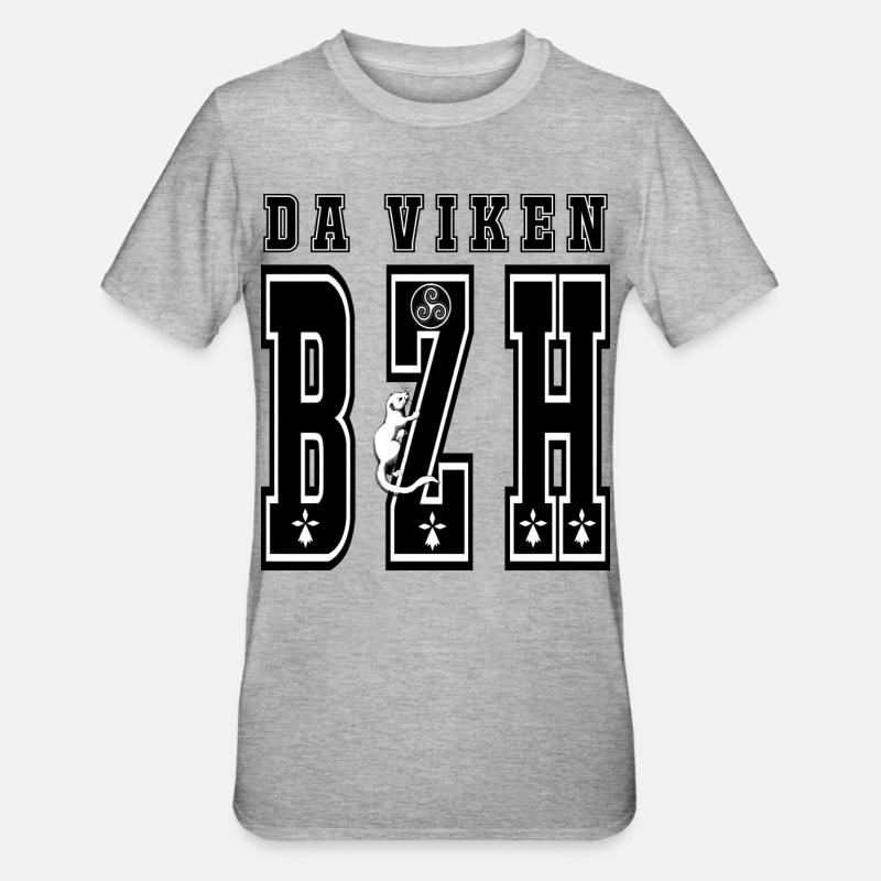 da viken BZH - T-shirt polycoton Unisexe - gris chiné
