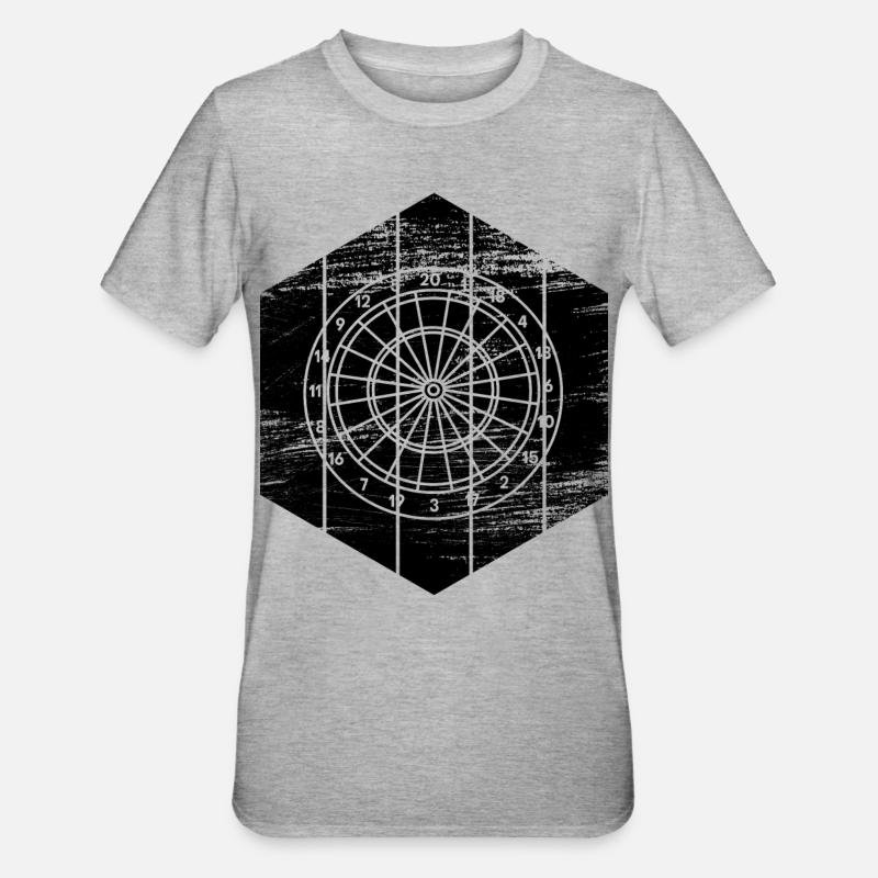 Dartboard - Unisex Polycotton T-Shirt - heather grey
