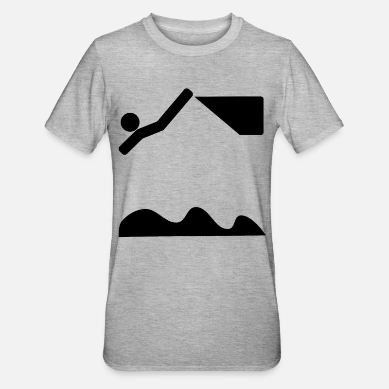 PLONGÉE PLONGÉE NATATION - T-shirt polycoton Unisexe - gris chiné