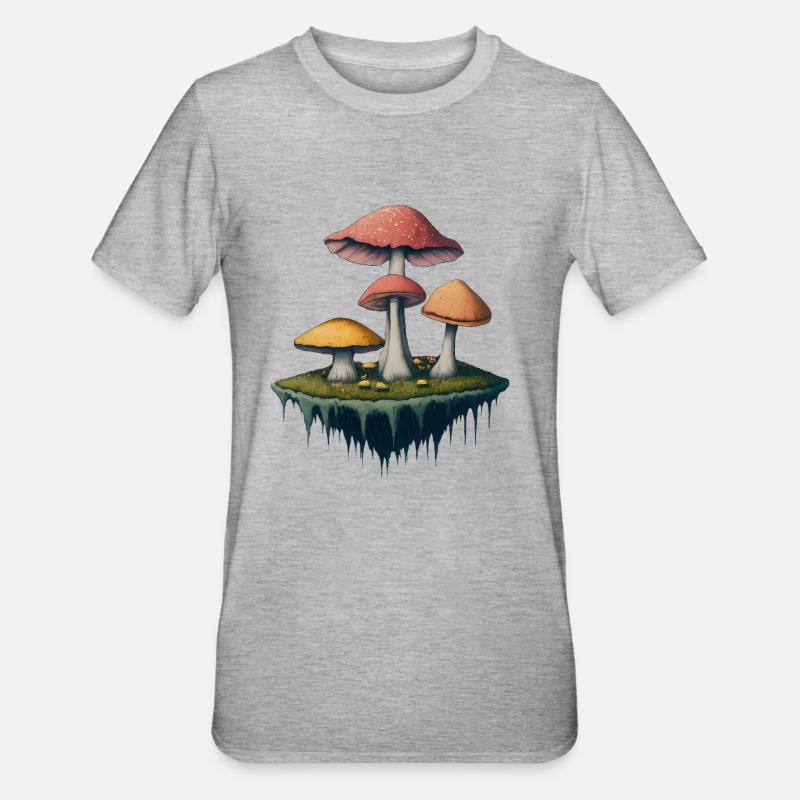 CHAMPIGNON ENCHANTÉ - T-shirt polycoton Unisexe - gris chiné