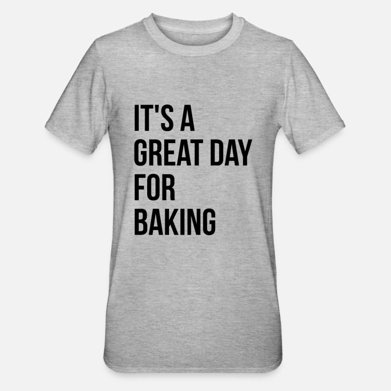 Bäcker - Unisex Polycotton T-Shirt - Grau meliert