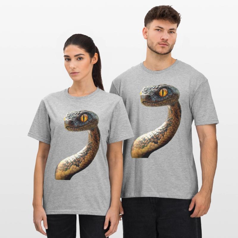 Snake Python Cobra Mamba Rattlesnake Snake Unisex Polycotton T-Shirt