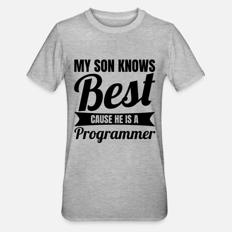 Programmer Son - Unisex Polycotton T-Shirt - heather grey