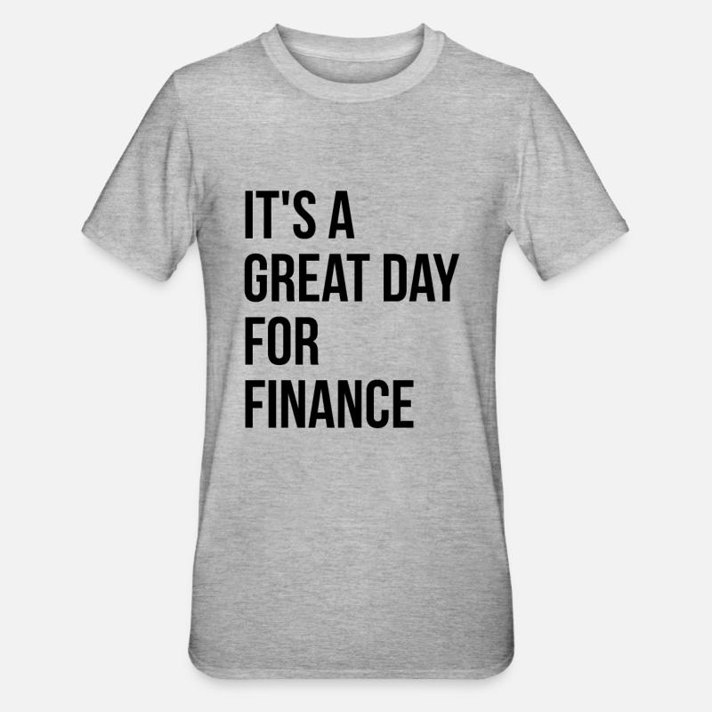 finance - T-shirt polycoton Unisexe - gris chiné