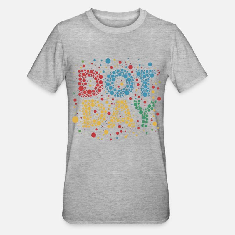 DOT DAY - Unisex Polycotton T-Shirt - heather grey