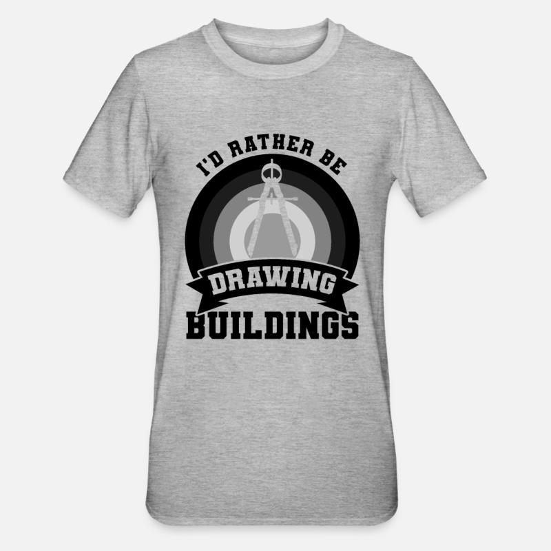 Architectes Witz - T-shirt polycoton Unisexe - gris chiné