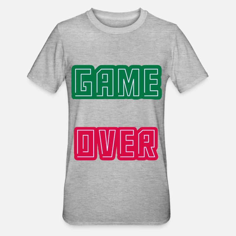 Game Over, Abschluss Level Freigeschaltet - Unisex Polycotton T-Shirt - Grau meliert