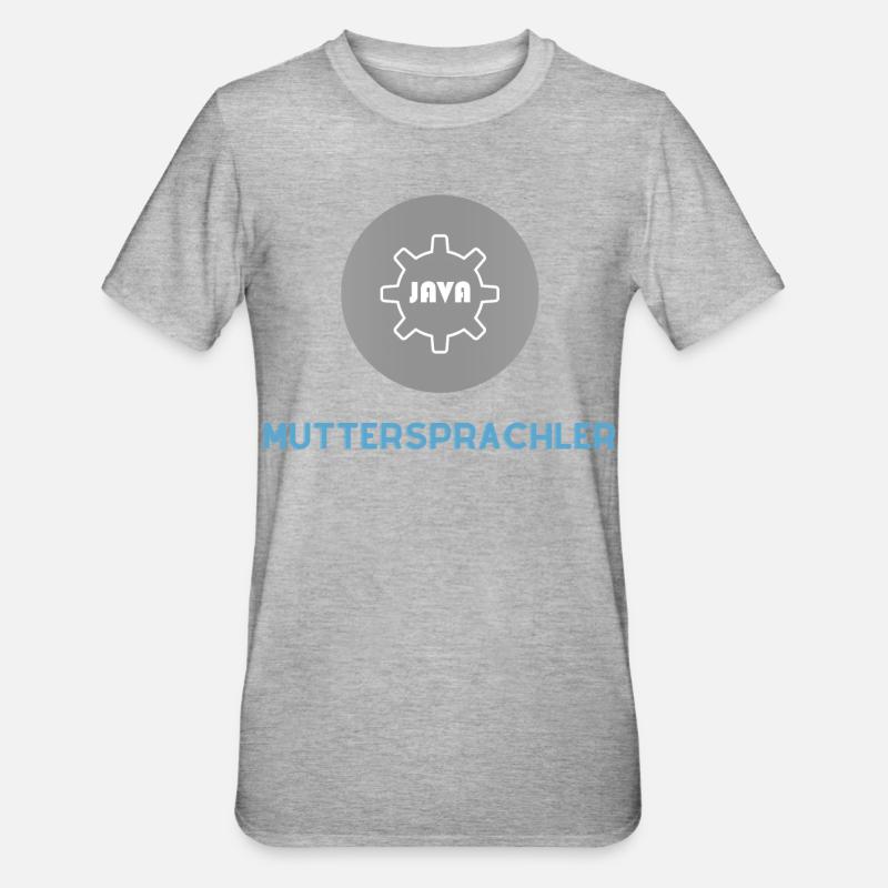 Locuteur natif : JavaScript Edition - T-shirt polycoton Unisexe - gris chiné