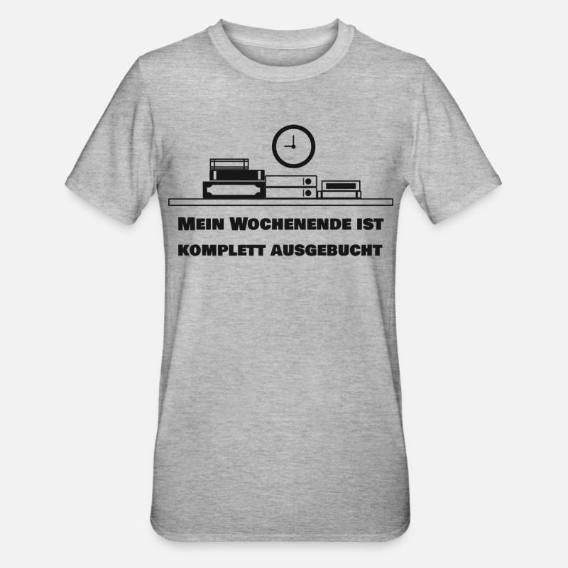 Mon week-end est complet - T-shirt polycoton Unisexe - gris chiné