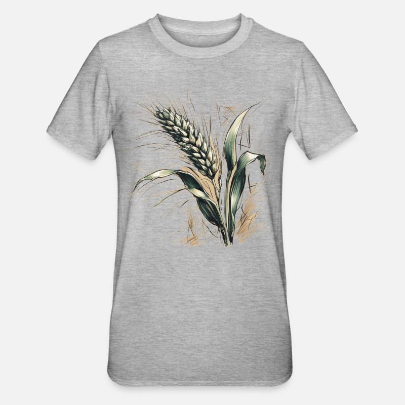 Un épi de blé - T-shirt polycoton Unisexe - gris chiné