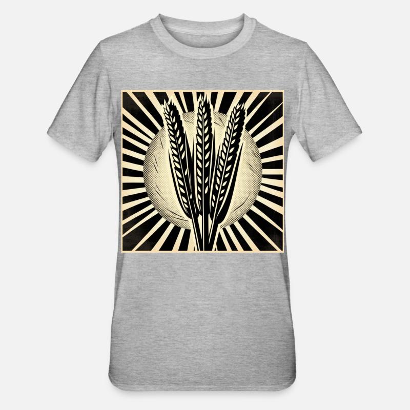 3 épis de blé - T-shirt polycoton Unisexe - gris chiné