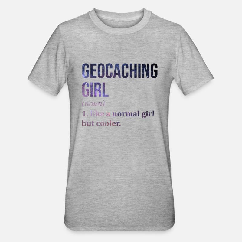 Géocaching - T-shirt polycoton Unisexe - gris chiné