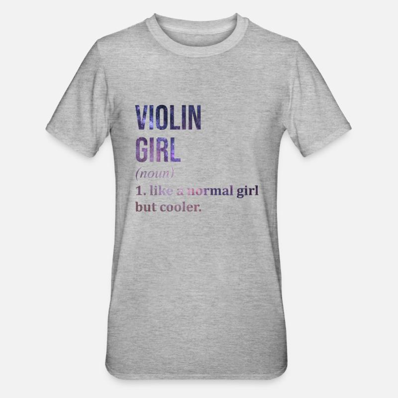 violon - T-shirt polycoton Unisexe - gris chiné