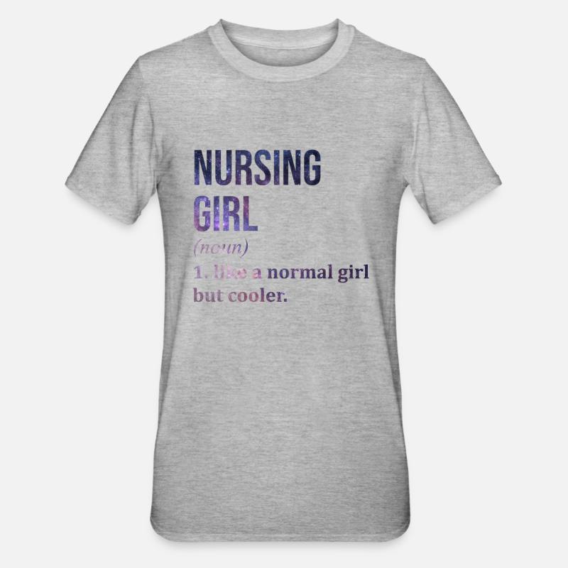 Krankenschwester - Unisex Polycotton T-Shirt - Grau meliert