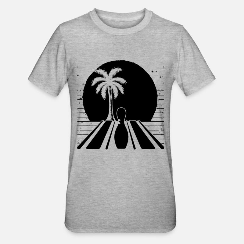 Dessin de bowling - T-shirt polycoton Unisexe - gris chiné