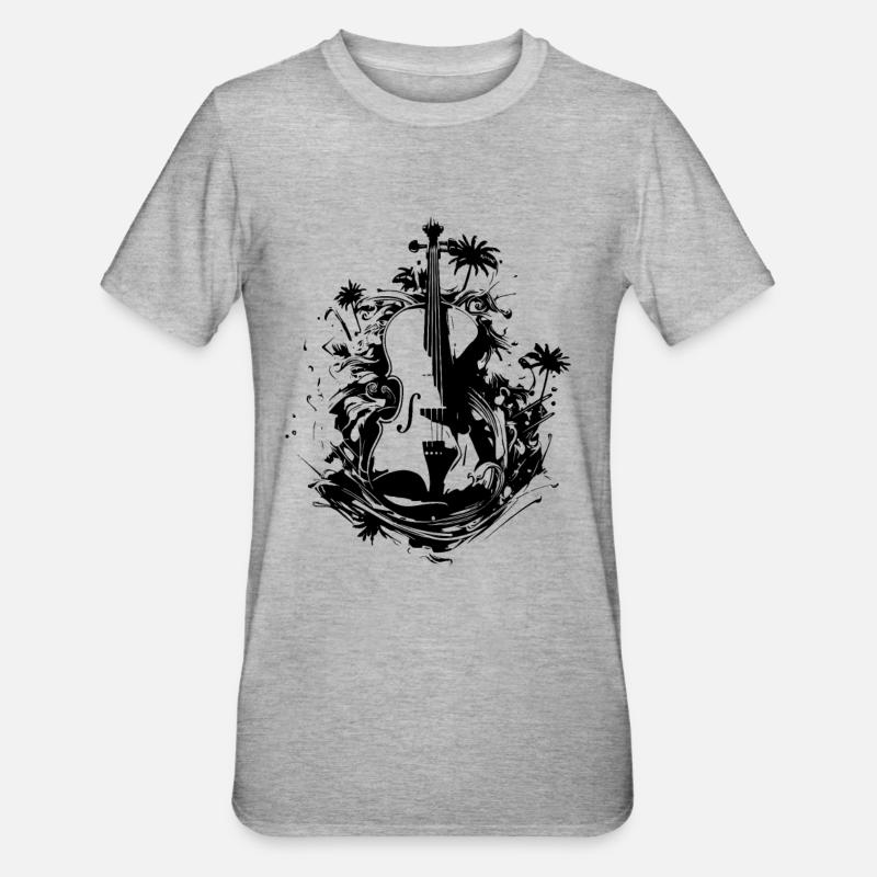 Violon - T-shirt polycoton Unisexe - gris chiné