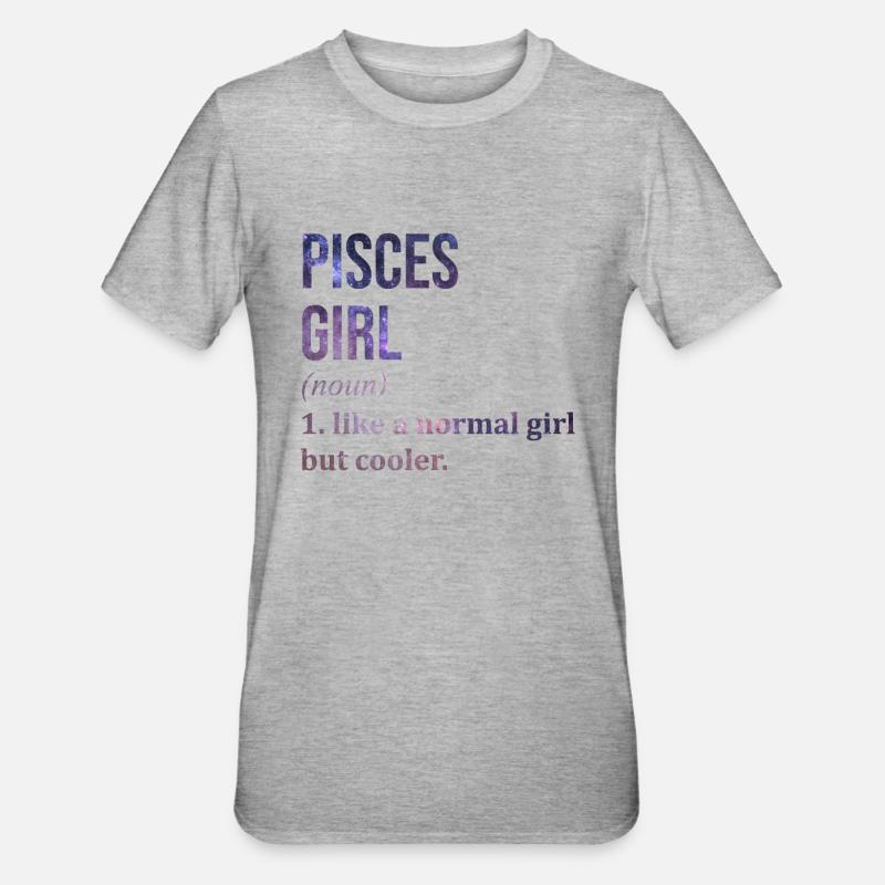 Fische - Unisex Polycotton T-Shirt - Grau meliert
